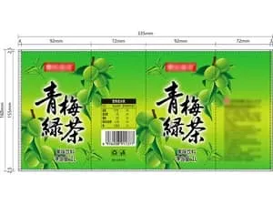 ملصقات شرنك سليف لزجاجات مشروب الشاي