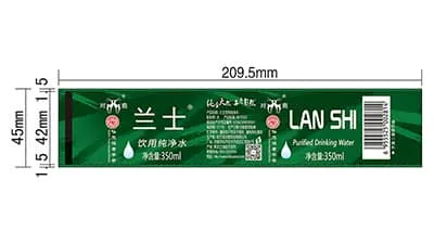 ملصقات ليبل لعلب وزجاجات المياه المعدنية عبوة 350 مل